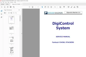 Fantuzzi Reggiane cs45KL Stackers Digicontrol System Service Manual